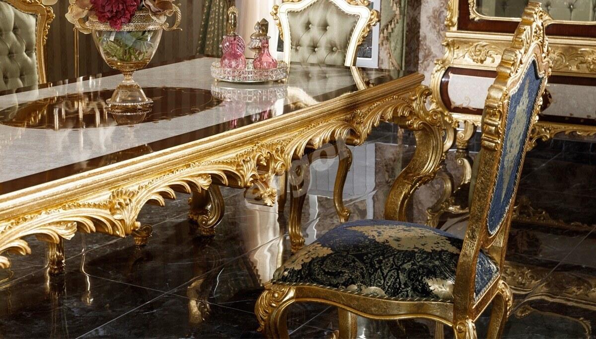 Monesa Altın Varaklı Klasik Sandalye - 4