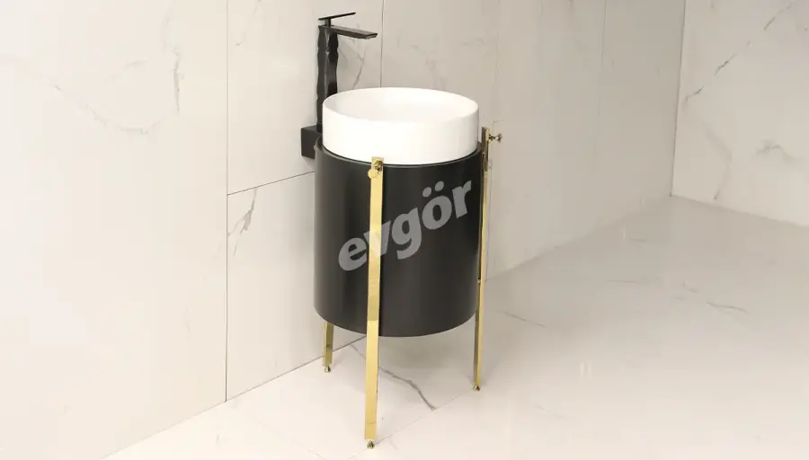 Noa Gold Siyah Lavabo - 1