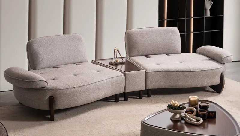 Palmiye Modern Kahverengi Üçlü Koltuk - 2