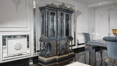 Piraye Mavi Klasik Vitrin