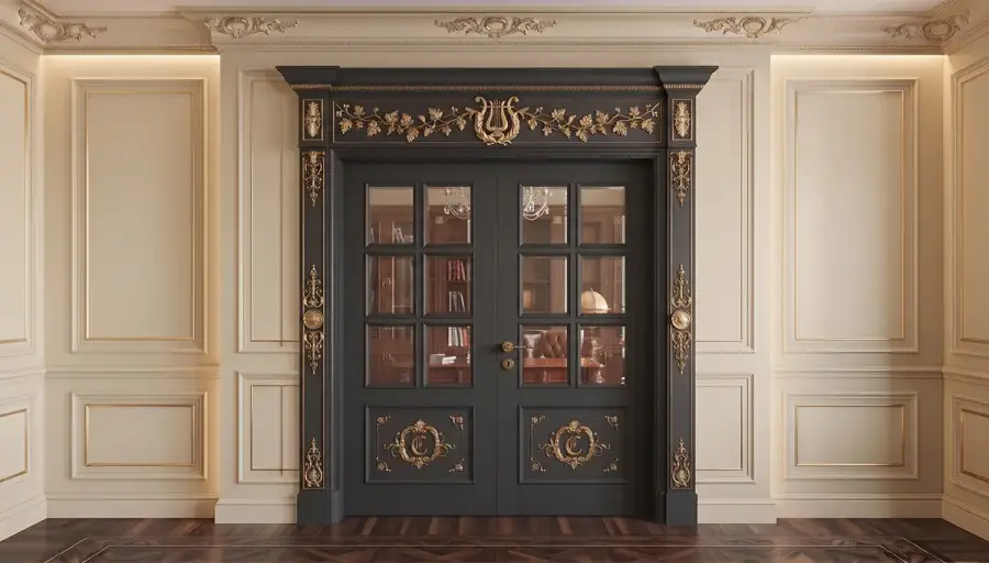 Porte Décorative Classique à Double Battant Bahar - 4
