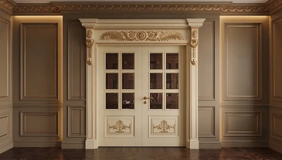 Porte Décorative Classique à Double Battant Seçkin - 5