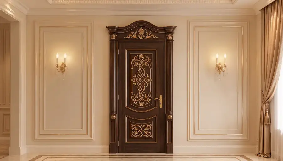 Porte Décorative Classique Couronnée Endam - 5
