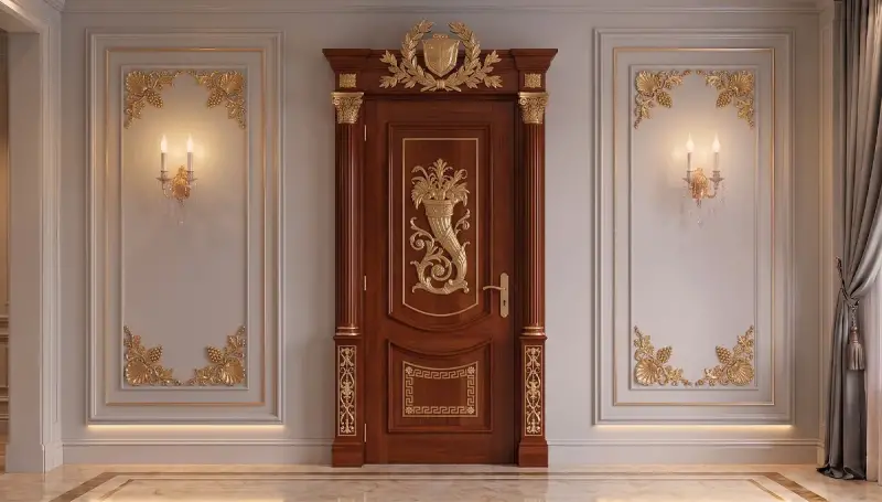 Porte Décorative Classique Couronnée Nida