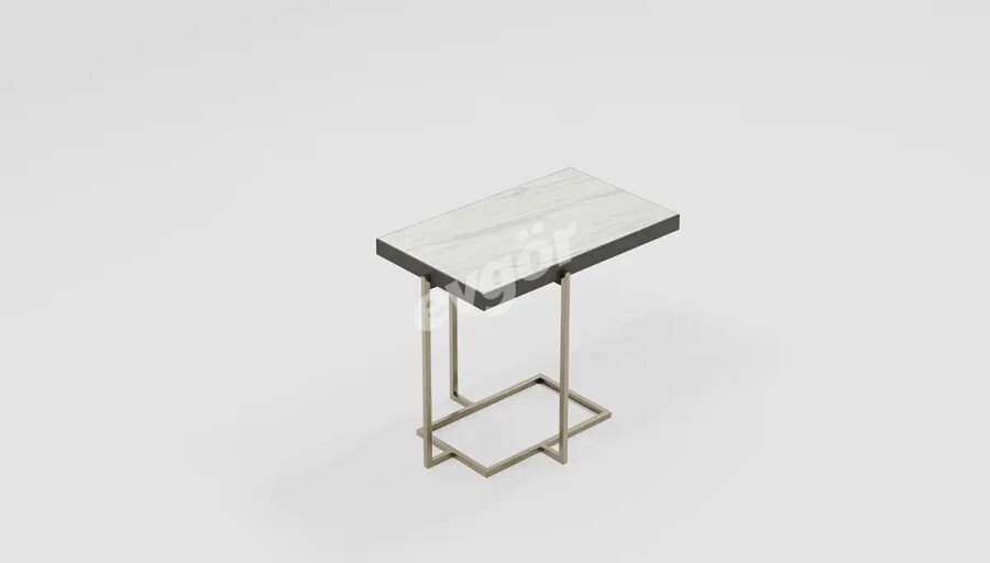 Raven Modern Seramik Kare Yan Sehpa