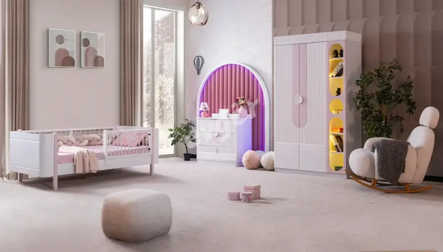 Ravi Chambre De Bébé Rose - 1