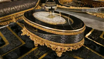 Royal Siyah Klasik Koltuk Takımı - 5