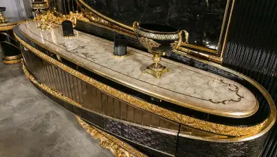 Royal Siyah Klasik Koltuk Takımı - 8