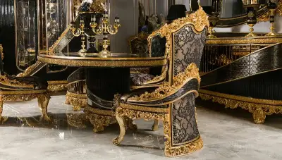 Royal Siyah Klasik Sandalye - 2