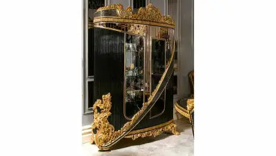 Royal Siyah Klasik Yemek Odası - 9