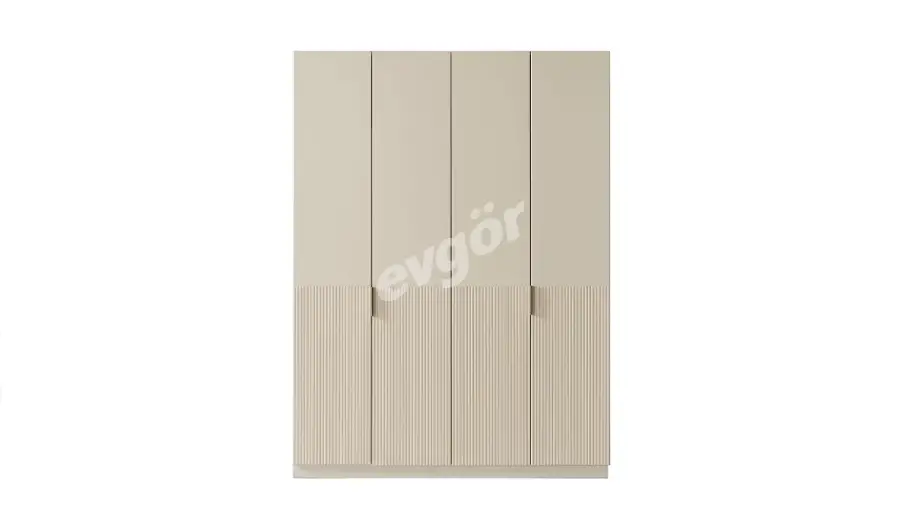 Rozalin Armoire moderne (4 portes peintes) - 1