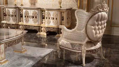 Şahmaran Krem Klasik Berjer - 2