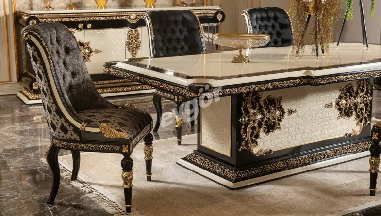 Saraylı Siyah Klasik Sandalye - 1