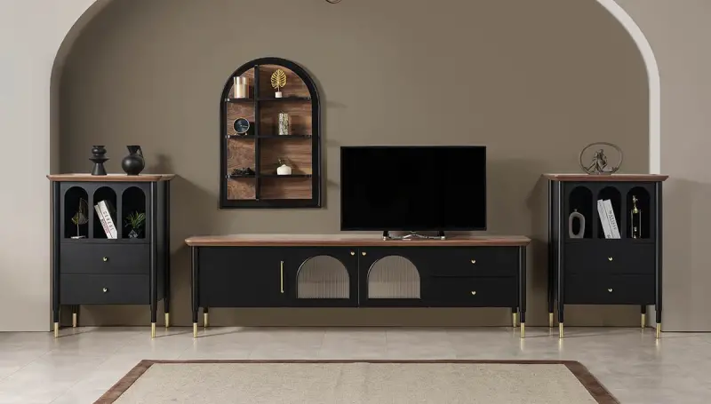 Sarina Siyah Modern TV Ünitesi
