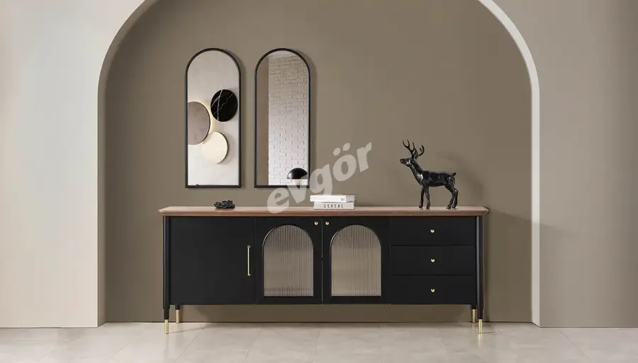 Sarina Siyah Modern Yemek Odası - 2