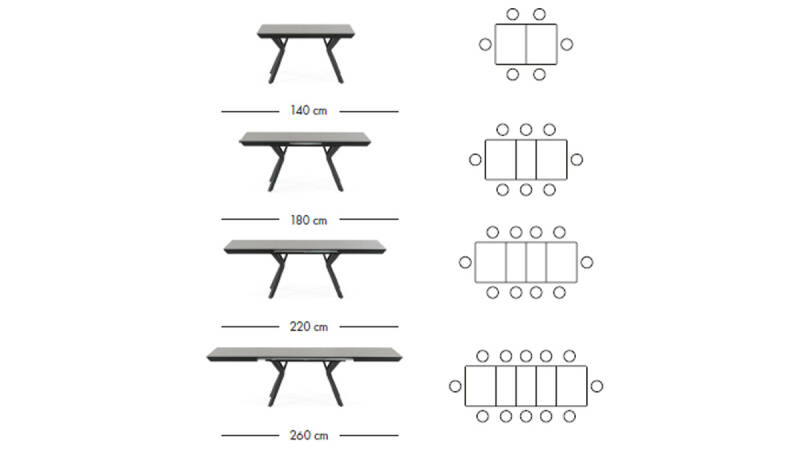 Table Carrée Extensible Saverta - 6