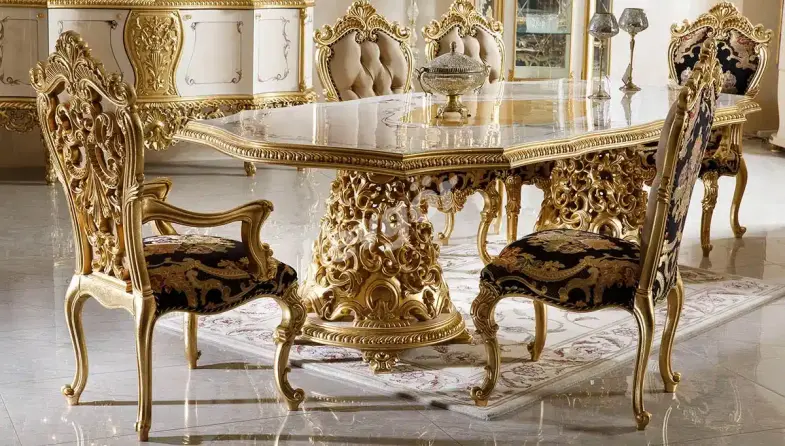 Şehrazat Lake Carved Salle à manger classique - 3