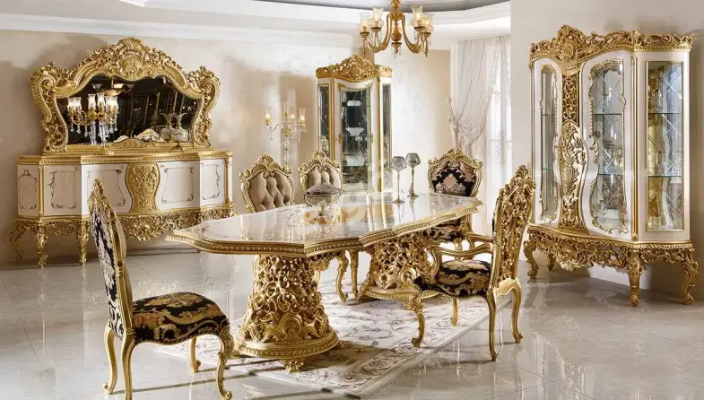 Şehrazat Lake Carved Salle à manger classique - 1