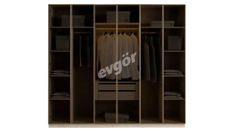 Seren Modern Gardırop (6 Alüminyum Kapak) - 1