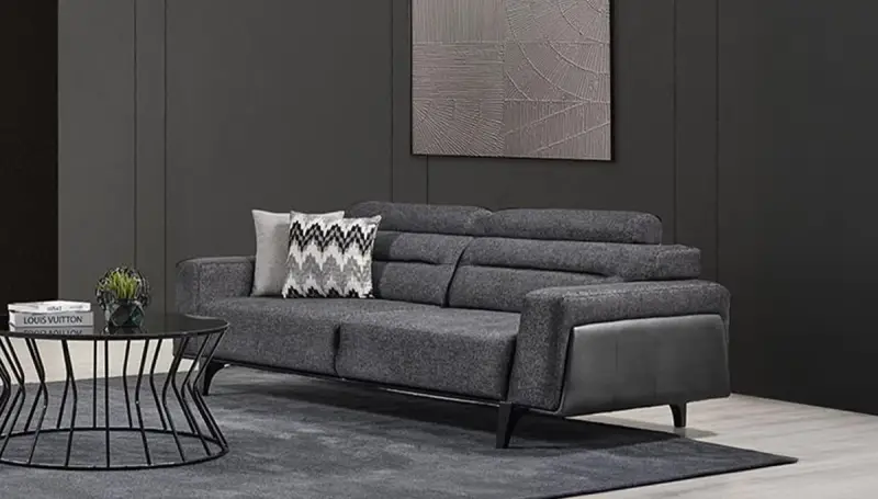 Sorti Antrasit Yataklı Gri Üçlü Koltuk - 1