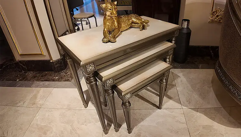 Tables Gigognes de Luxe Crème Milan