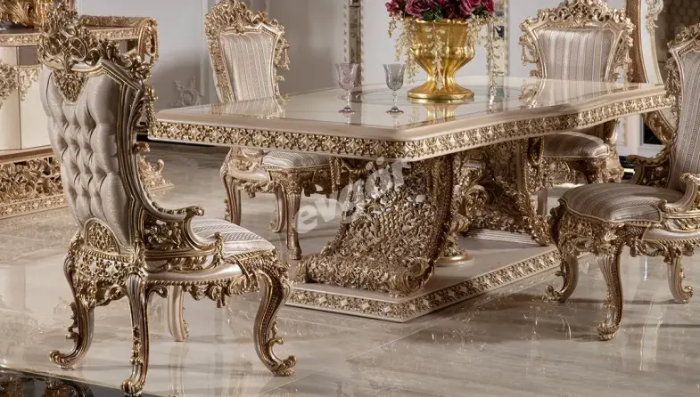 Taç Mahal Krem Klasik Sandalye - 1