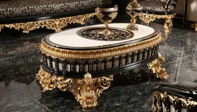 Tandiya Siyah Klasik Koltuk Takımı - 5