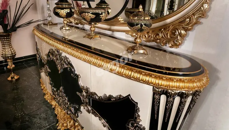 Tandiya Siyah Klasik Yemek Odası - 6