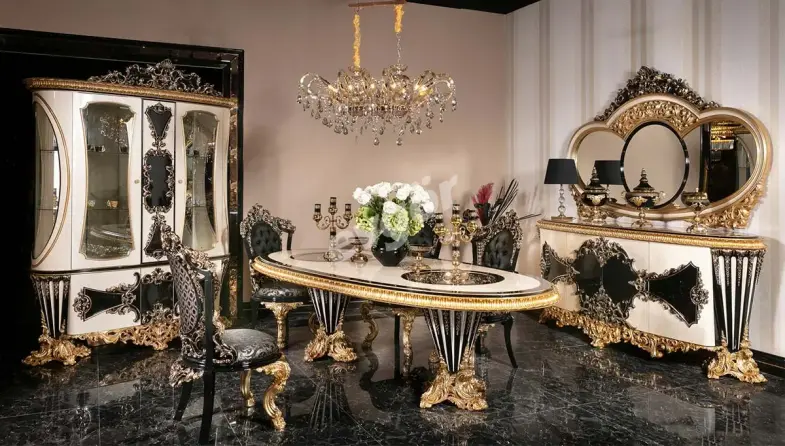 Tandiya Siyah Klasik Yemek Odası - 1