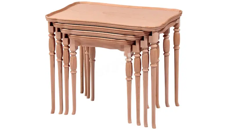 Troçka Havuzlu Ribbed Table basse gigogne - 1
