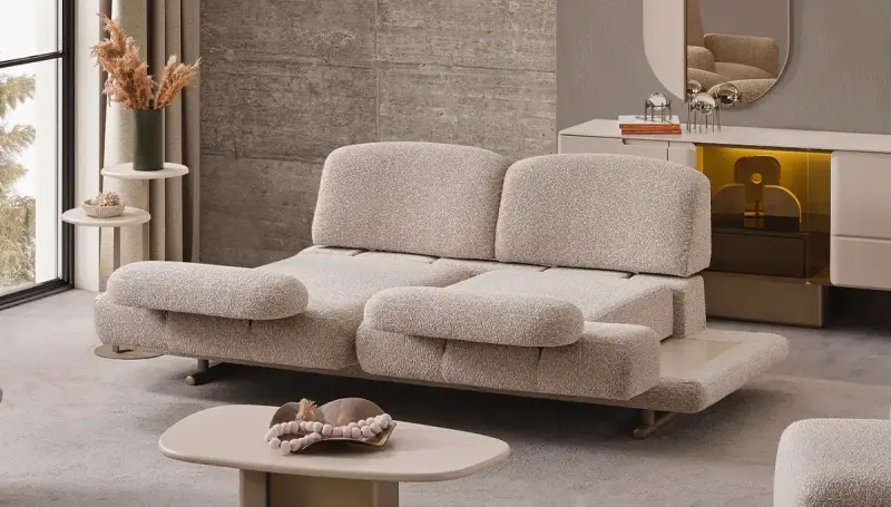 Vera Modern Döner Mekanizmalı Üçlü Koltuk - 2