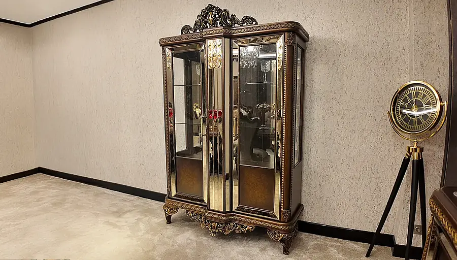 Vitrine Avant-Garde Noyer Aledo - 1