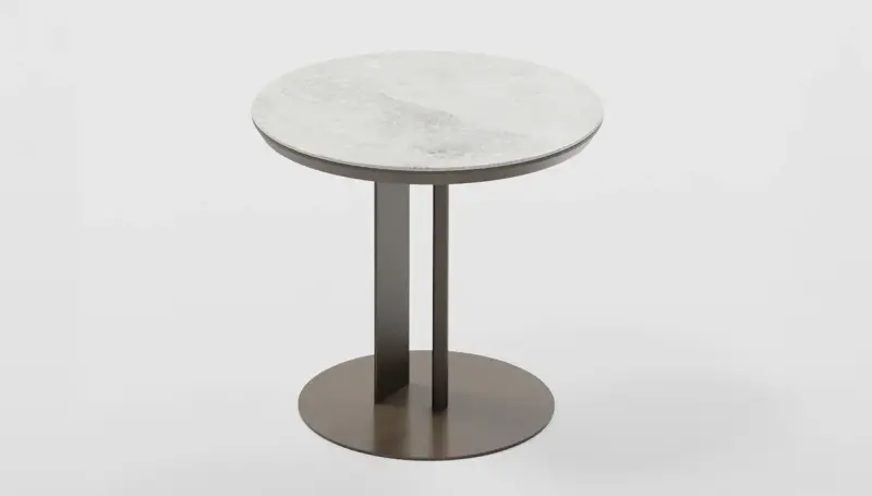 West Metal Ayaklı Seramik Yan Sehpa - 2