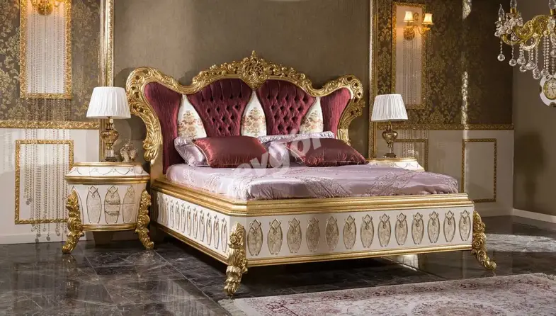 Yakut Bordo Klasik Karyola - 1