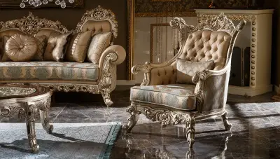 Yakut Bordo Klasik Koltuk Takımı - 3