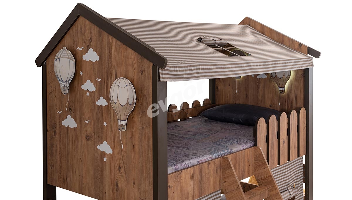 سرير بطابقين من خشب الجوز من Graden