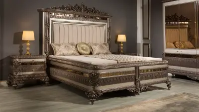 Hanzade Krem Klasik Yatak Odası - Thumbnail