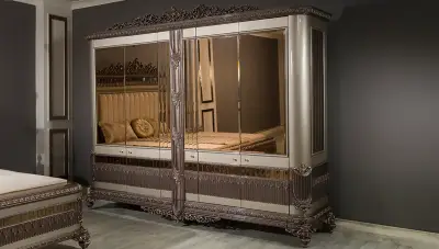 Hanzade Krem Klasik Yatak Odası - Thumbnail