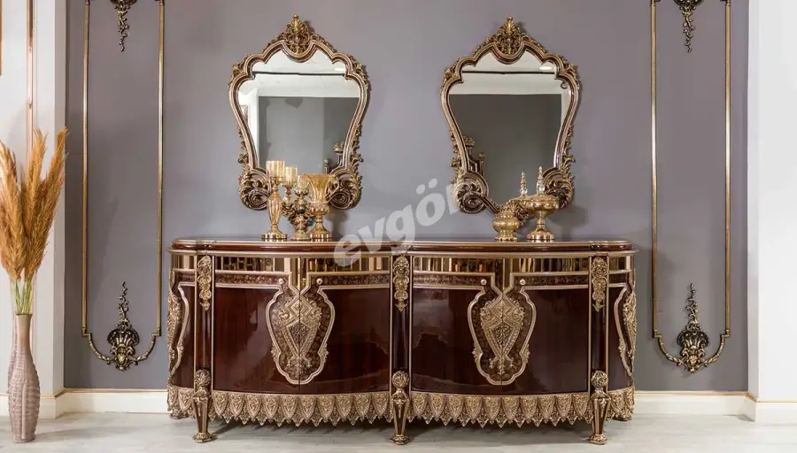 Haseki Ceviz Klasik Konsol + Ayna - 1