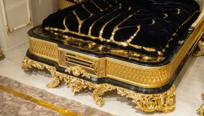 Hazar Siyah Klasik Yatak Odası - 7