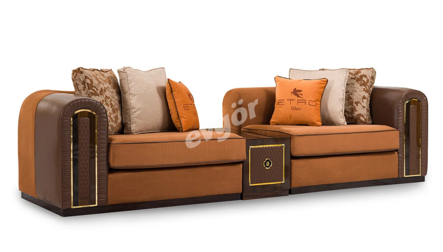 Bonita Ara Sehpalı Modern Üçlü Koltuk