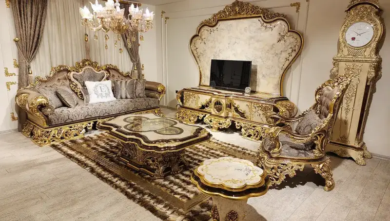 Hümeyra Gri Klasik Koltuk Takımı - 1