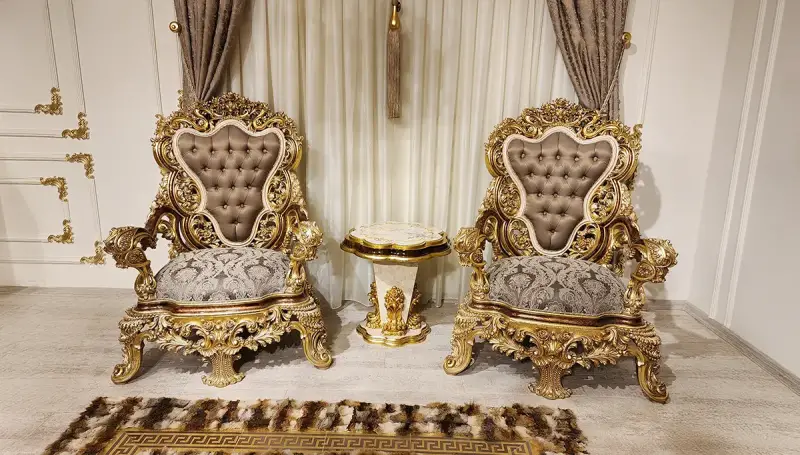 Hümeyra Gri Klasik Koltuk Takımı - 3