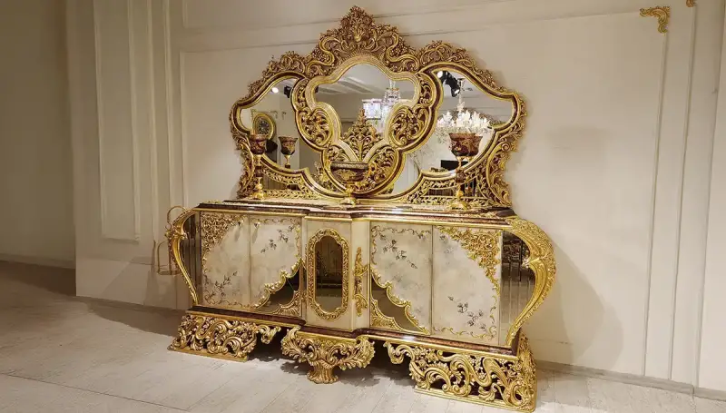 Hümeyra Gri Klasik Konsol + Ayna 