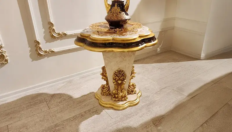 Hümeyra Gri Klasik Yan Sehpa 