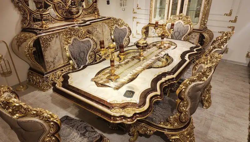 Hümeyra Gri   Klasik Yemek Masası - 1