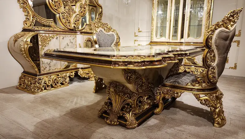 Hümeyra Gri   Klasik Yemek Masası - 2