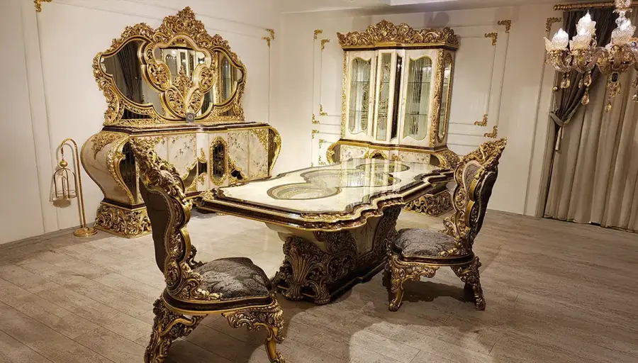 Hümeyra Gri Klasik Yemek Odası - 1