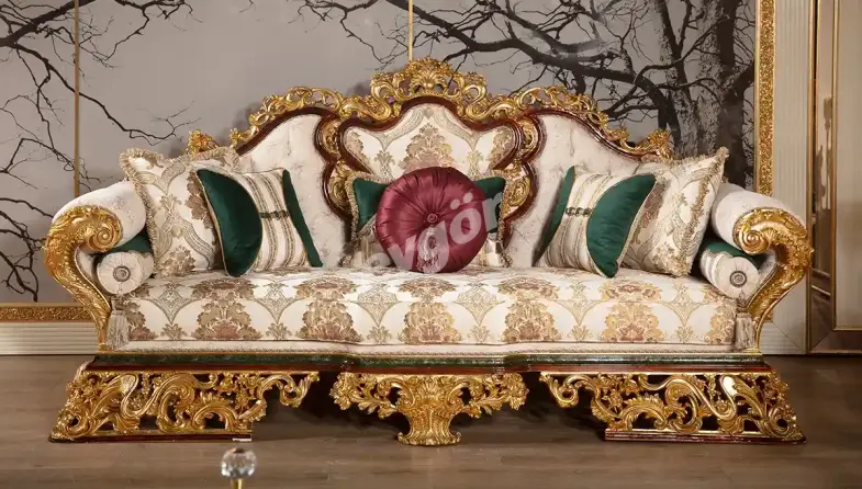 Hümeyra Varaklı Klasik Üçlü Koltuk - 1