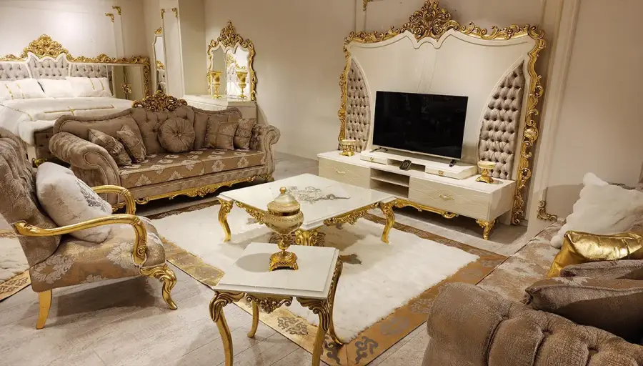 İnci Krem Klasik Koltuk Takımı - 1